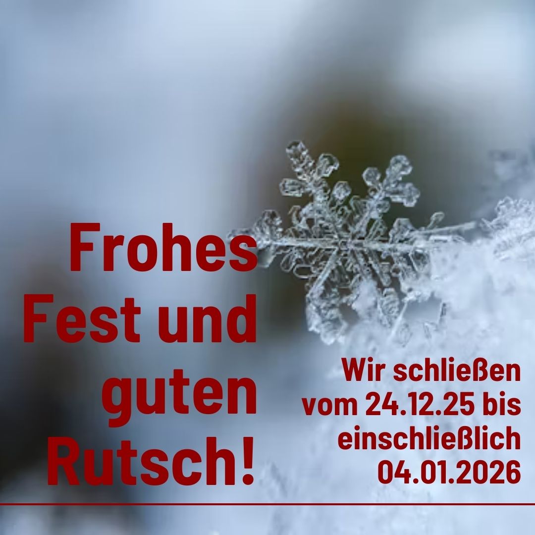 Öffnungszeiten rund um den Jahreswechsel